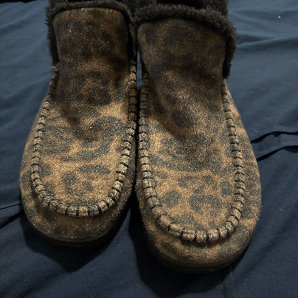 Hey Dude Leopard Print Ankle Boots